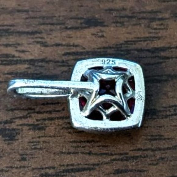 1.25 Carat Natural Ruby & Sterling Silver Pendant - Picture 4 of 4